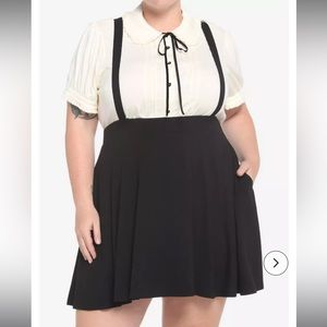 BLACK SUSPENDER CIRCLE SKIRT